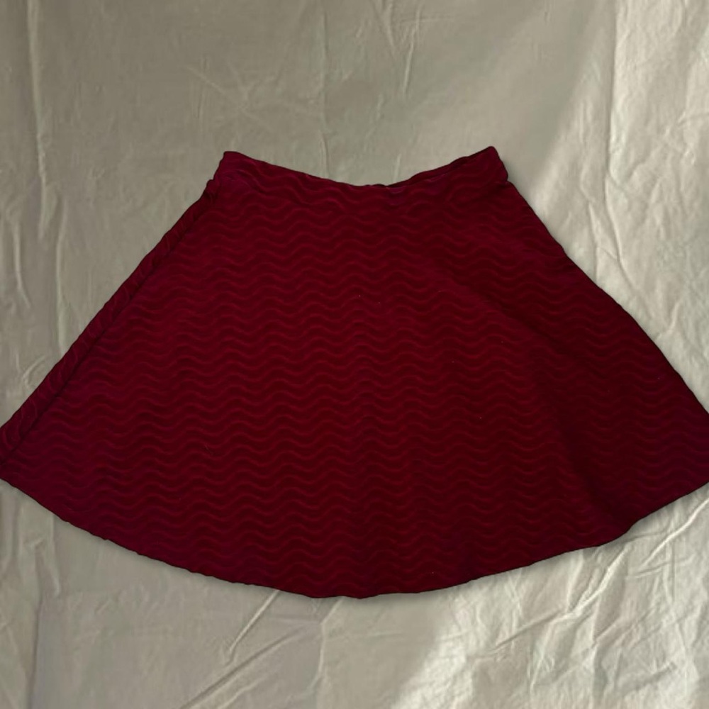 Hot Gal Deep Red circle Skirt